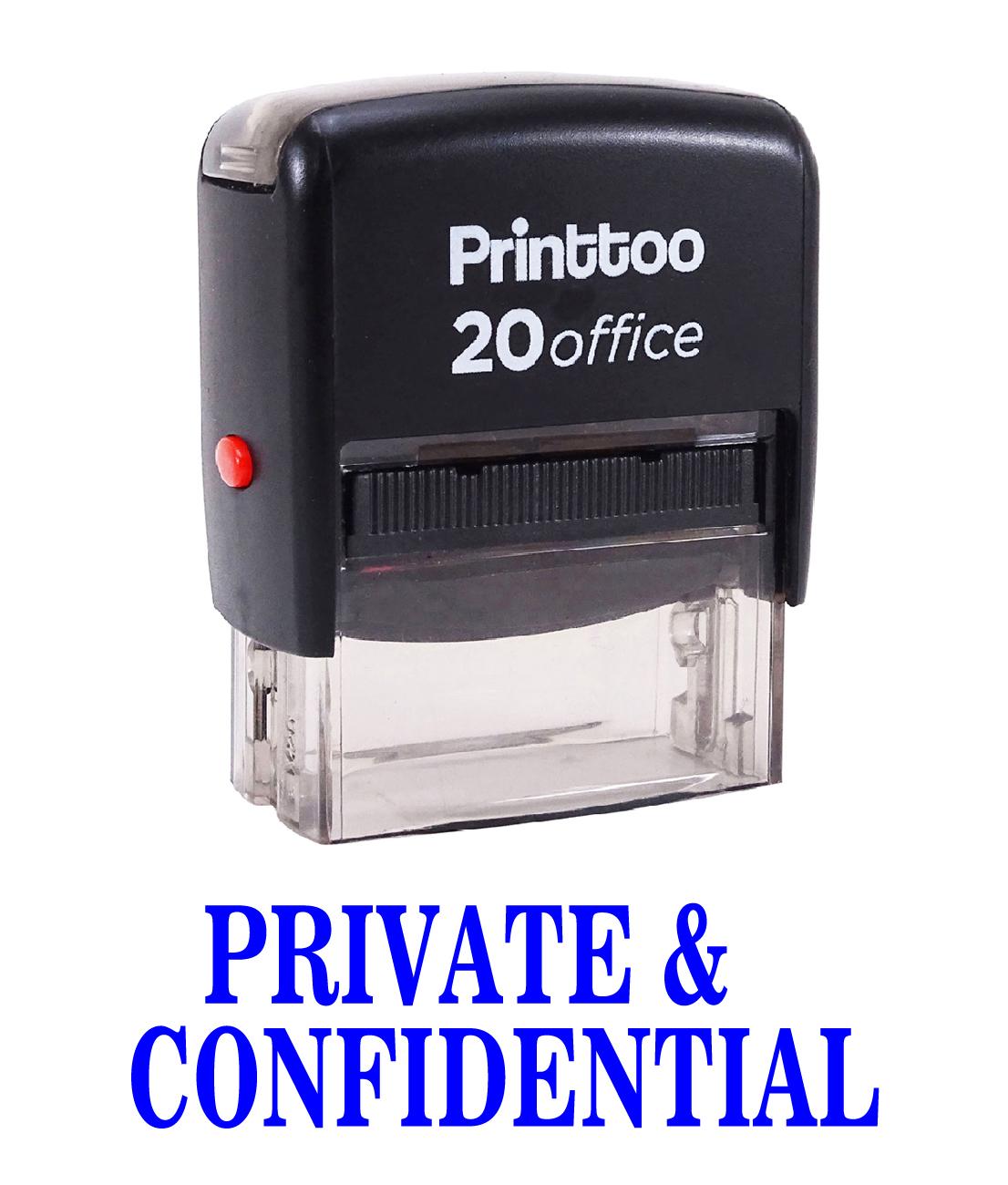 Printtoo Custom Stamp Office Stationary PRIVATE & CONFIDENTIAL Self Inking Rubber 14 mm x 38 mm (Approx) синій
Printtoo Custom Stamp Office Stationary PRIVATE & CONFIDENTIAL Self Inking Rubber 14 mm x 38 mm (Approx) синій
