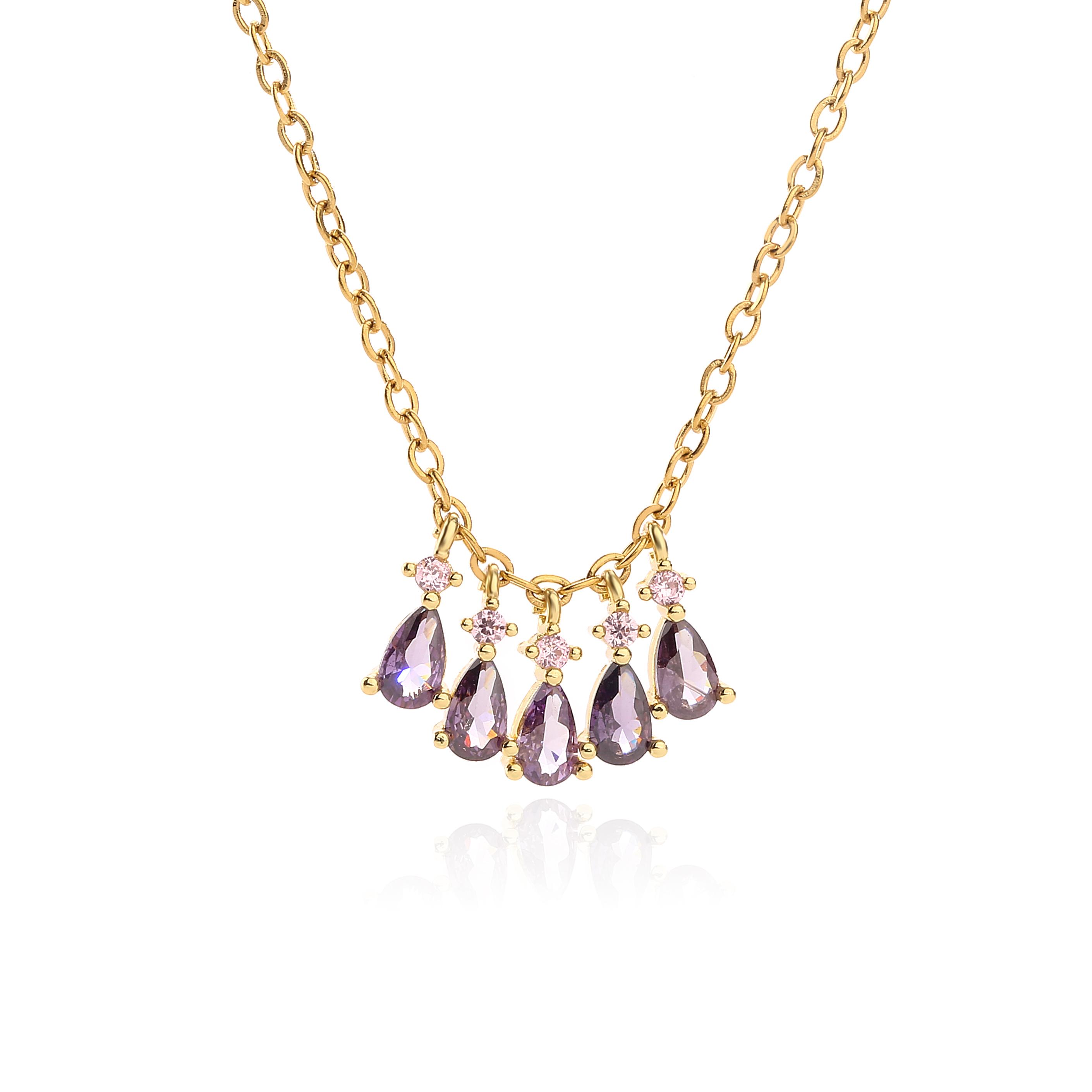 Brass Gold Plated Water Drop Cubic Zirconia Crystal Women s Necklace Simple and Elegant Female Accessories Gift Wedding Zircon 40cm фіолетовий
Brass Gold Plated Water Drop Cubic Zirconia Crystal Women s Necklace Simple and Elegant Female Accessories Gift Wedding Zircon 40cm фіолетовий