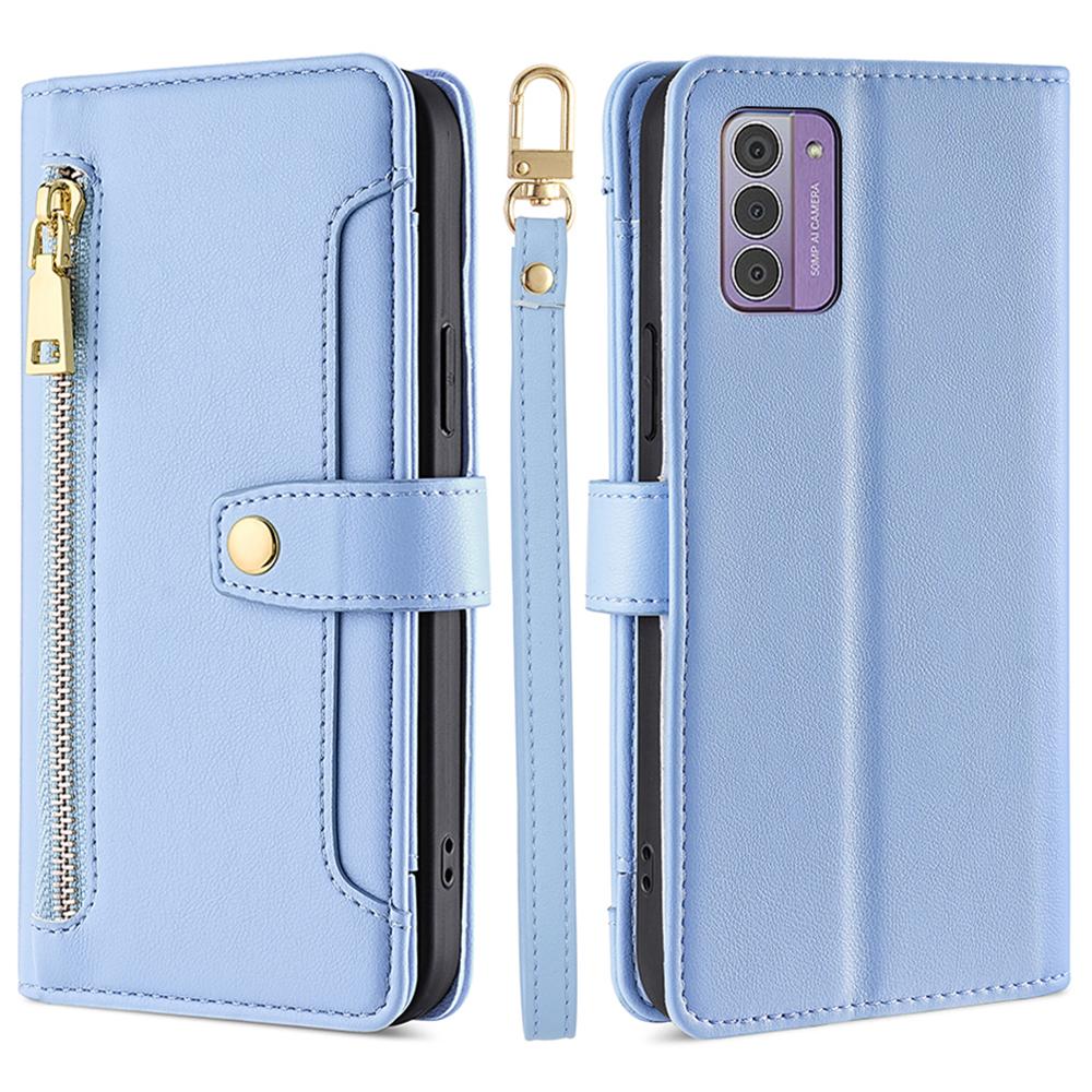 For Nokia G42 Case Zipper Wallet Leather Shockproof Phone Cover with Long and Short Strap Blue
For Nokia G42 Case Zipper Wallet Leather Shockproof Phone Cover with Long and Short Strap Blue