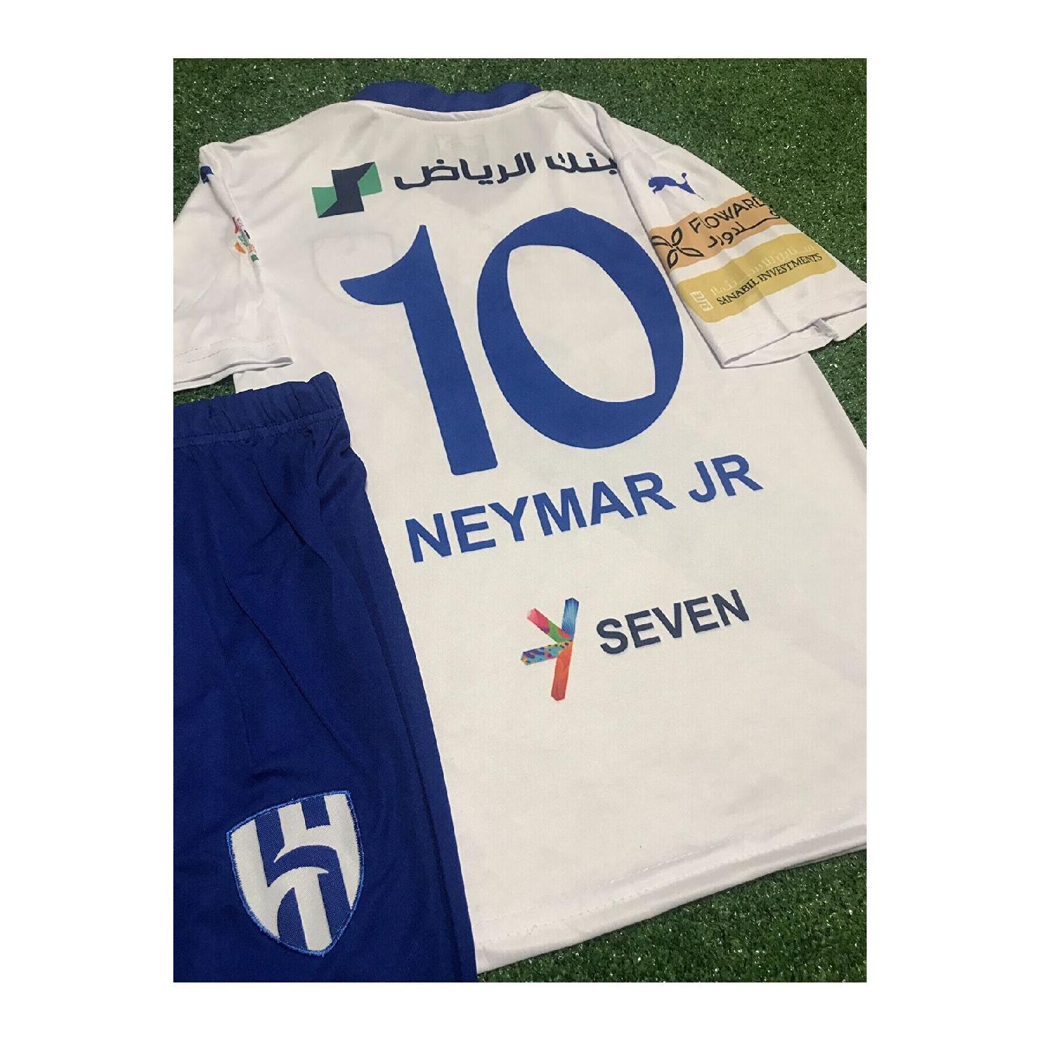 Al Hilal 2023/24, новый сезон, детские трикотажные шорты Neymar Jr, носки, комплект из 3 шт.
Al Hilal 2023/24, новый сезон, детские трикотажные шорты Neymar Jr, носки, комплект из 3 шт.