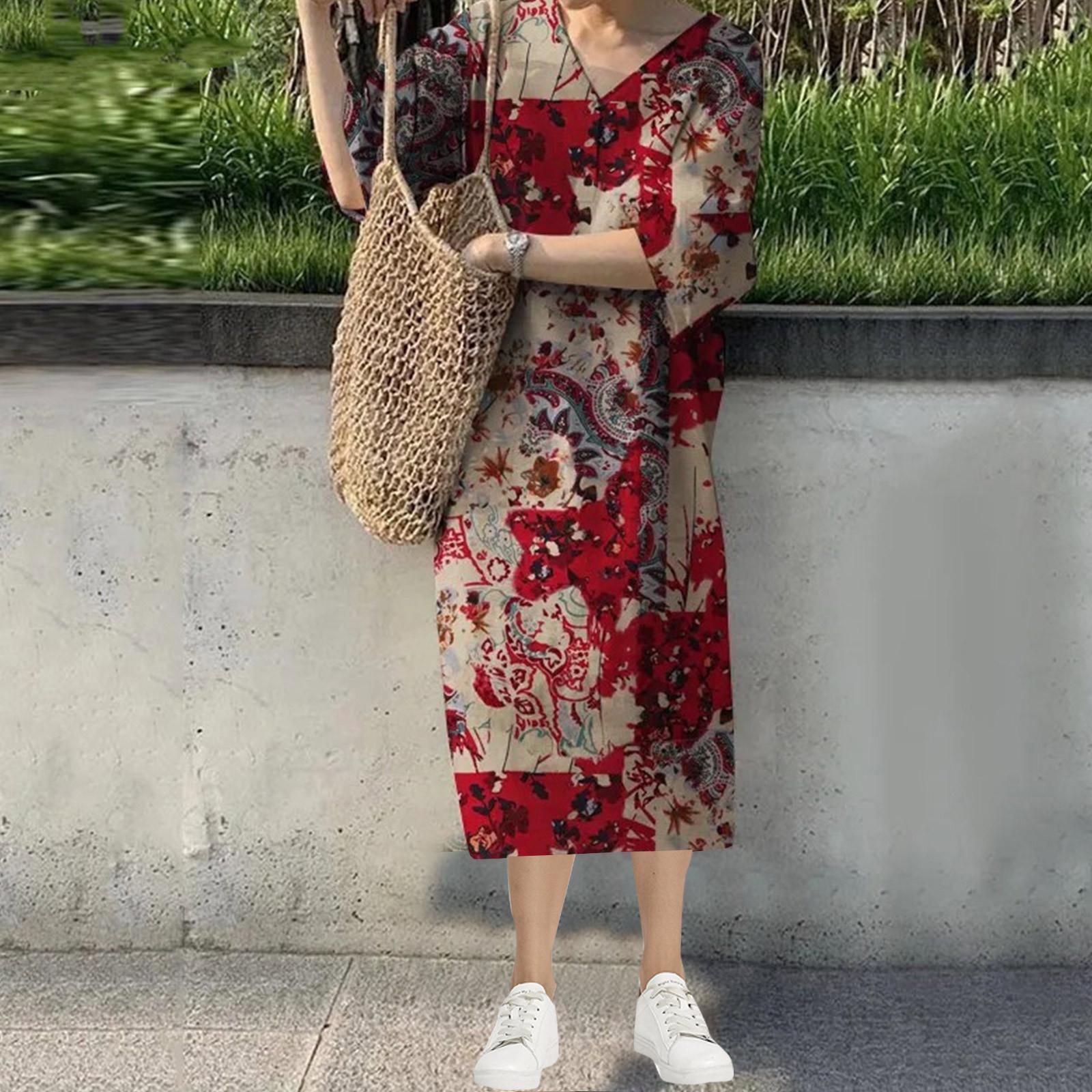 Жіночі сукні-сонцезахисні принтові, вільні однотонні міді-спагетті на бретельках, плісировані сукні з V-подібним вирізом і короткими рукавами XXL червоний
Жіночі сукні-сонцезахисні принтові, вільні однотонні міді-спагетті на бретельках, плісировані сукні з V-подібним вирізом і короткими рукавами XXL червоний