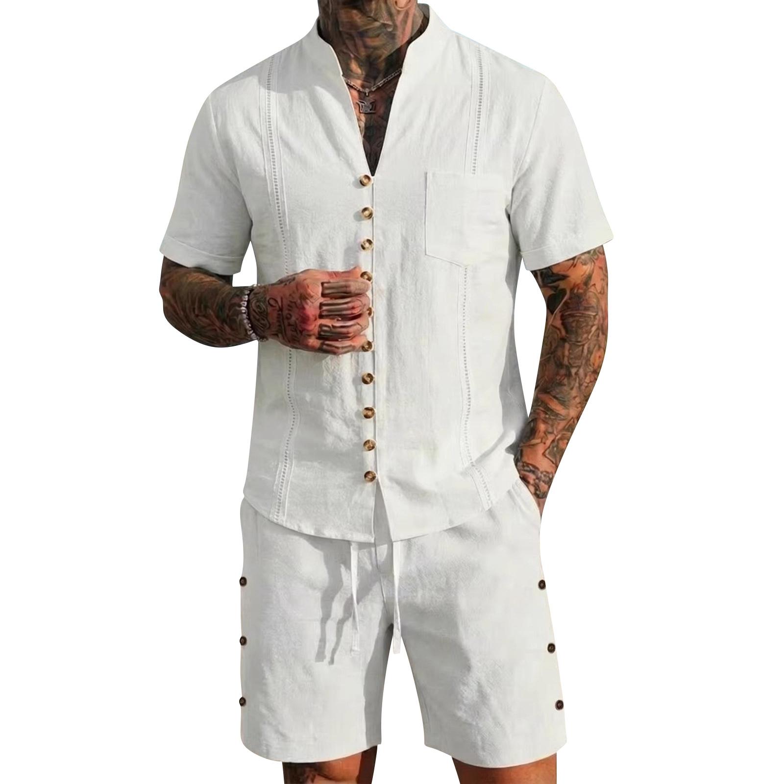 Men s Casual Lightweight Breathable Short-Sleeve Shirt And Shorts Set XL білий
Men s Casual Lightweight Breathable Short-Sleeve Shirt And Shorts Set XL білий