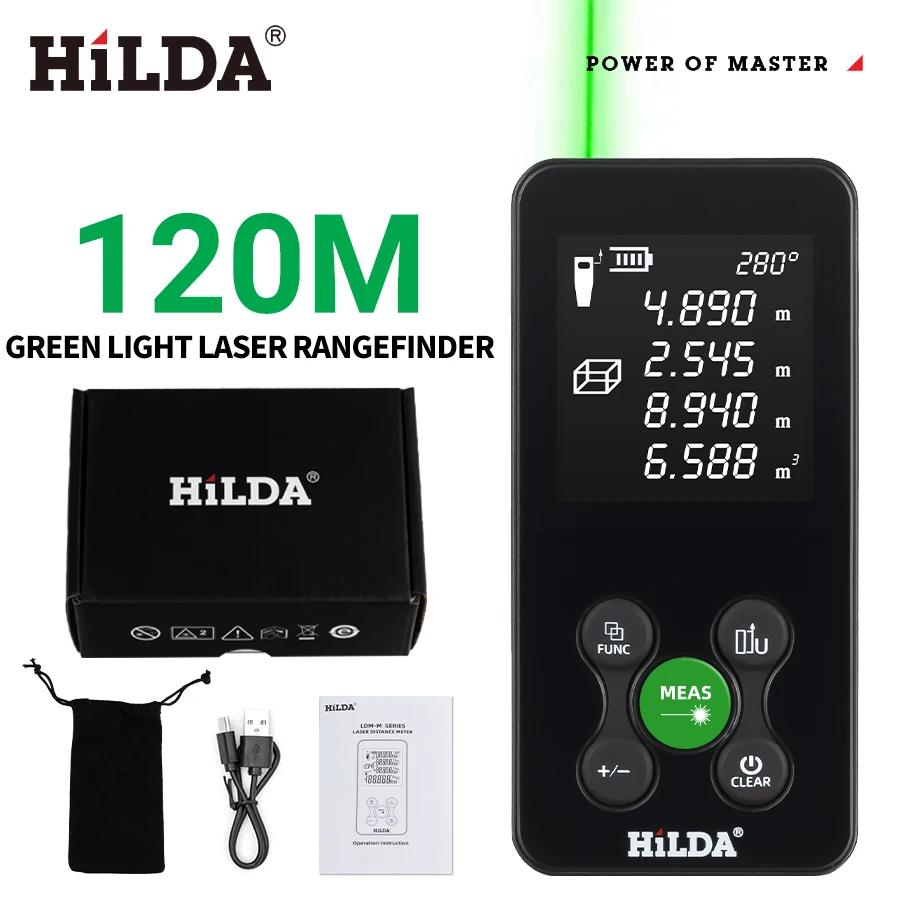 HILDA 50/100/120M Laser Rangefinder Red/Green Light Laser Distance Digital Tape Rechargeable and Measurable Angle Laser Measure lithium battery
HILDA 50/100/120M Laser Rangefinder Red/Green Light Laser Distance Digital Tape Rechargeable and Measurable Angle Laser Measure lithium battery