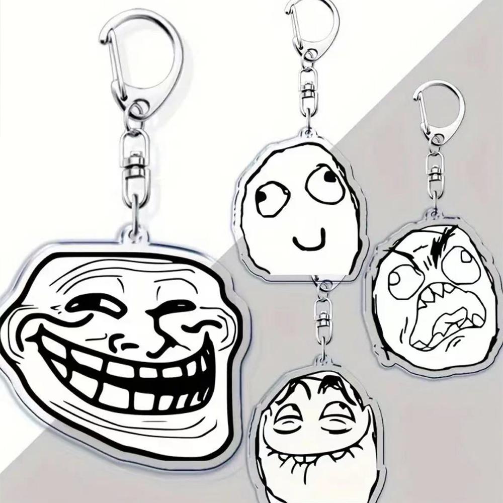 Кумедний брелок TrollFace для аксесуарів Сумки NoMeGusta Обличчя гніву ForeverAlone Підвіска Кільце для ключів Брелок Прикраси Подарунки для фанатів 55mm
Кумедний брелок TrollFace для аксесуарів Сумки NoMeGusta Обличчя гніву ForeverAlone Підвіска Кільце для ключів Брелок Прикраси Подарунки для фанатів 55mm