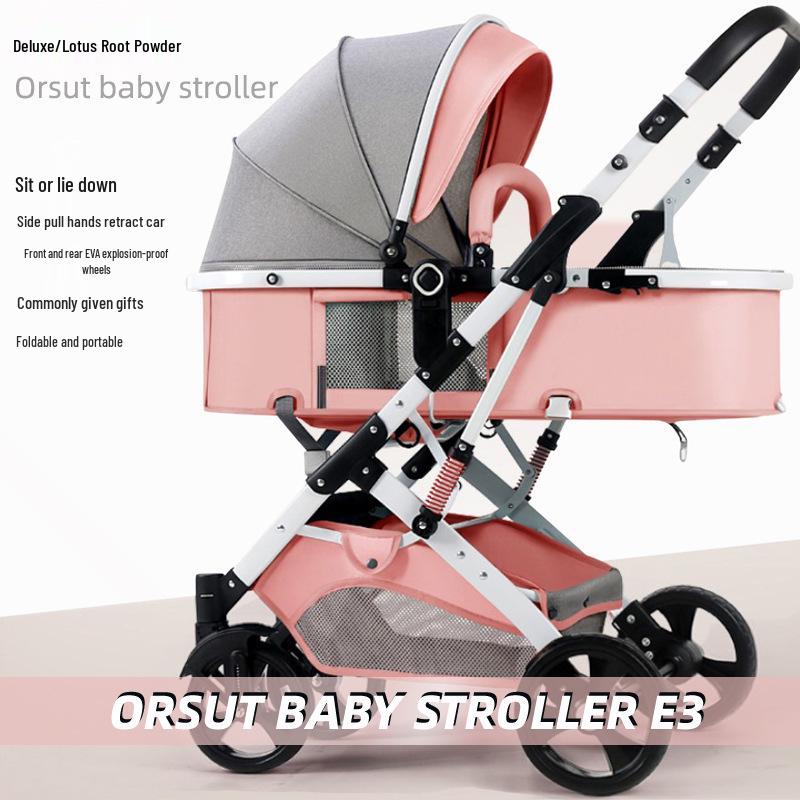 Легкая детская коляска с высокой посадкой, складывающаяся в двух направлениях, амортизация для новорожденных
Легкая детская коляска с высокой посадкой, складывающаяся в двух направлениях, амортизация для новорожденных