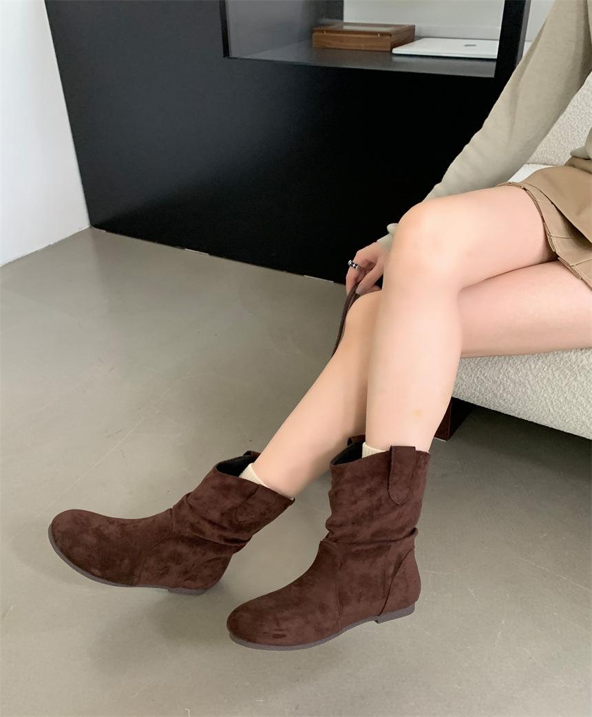 Версия из коровьей кожи~ ретро ковбойские женские универсальные короткие ботинки с круглым носком и внутренней танкеткой, на плоской подошве, тонкие плиссированные ботинки на наборном каблуке 39 темно-коричневого
Версия из коровьей кожи~ ретро ковбойские женские универсальные короткие ботинки с круглым носком и внутренней танкеткой, на плоской подошве, тонкие плиссированные ботинки на наборном каблуке 39 темно-коричневого