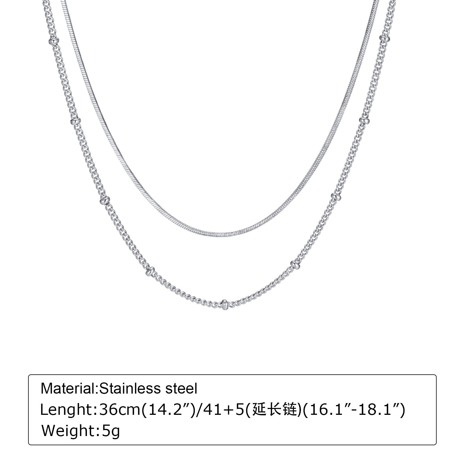Trendy Double Satellite Chain Necklaces for Women Girls,Gold Color Stainless Steel Link Choker Collar Charm Necklace Party Gifts
Trendy Double Satellite Chain Necklaces for Women Girls,Gold Color Stainless Steel Link Choker Collar Charm Necklace Party Gifts