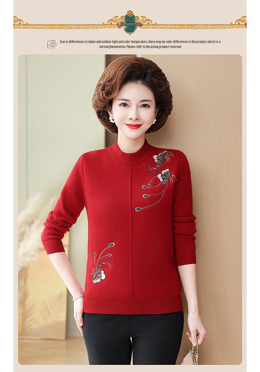2025 High-End Wool Sweater for Middle-Aged and Elderly Women, Autumn/Winter Fleece-Lined Thick Base Layer. L красный
2025 High-End Wool Sweater for Middle-Aged and Elderly Women, Autumn/Winter Fleece-Lined Thick Base Layer. L красный