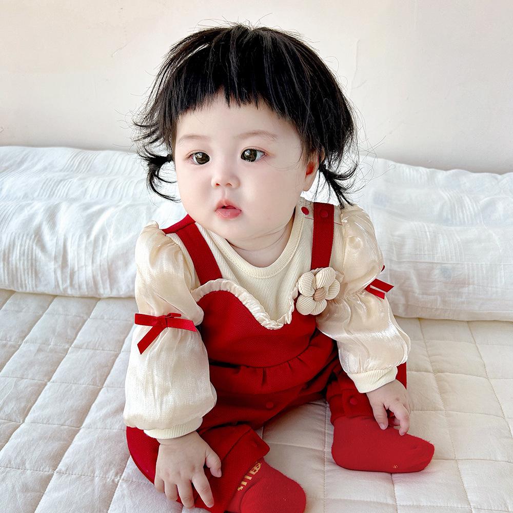 Baby Girl Autumn Romper - Long Sleeve Harem Suit for Newborns (100 Days to 1 Year) Tag 73 вино красного
Baby Girl Autumn Romper - Long Sleeve Harem Suit for Newborns (100 Days to 1 Year) Tag 73 вино красного