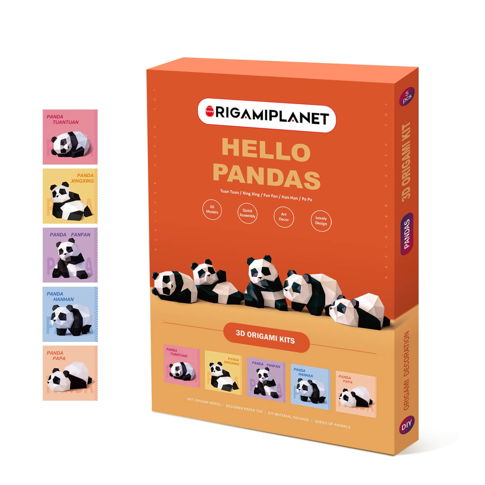 ORIGAMIPLANET Hello Pandas 3D Origami Paper Craft Gift Set Panda Tuan Precut 3D Origami Cute Animal Panda Paper Sculpture for Teens DIY Craft Set for
ORIGAMIPLANET Hello Pandas 3D Origami Paper Craft Gift Set Panda Tuan Precut 3D Origami Cute Animal Panda Paper Sculpture for Teens DIY Craft Set for