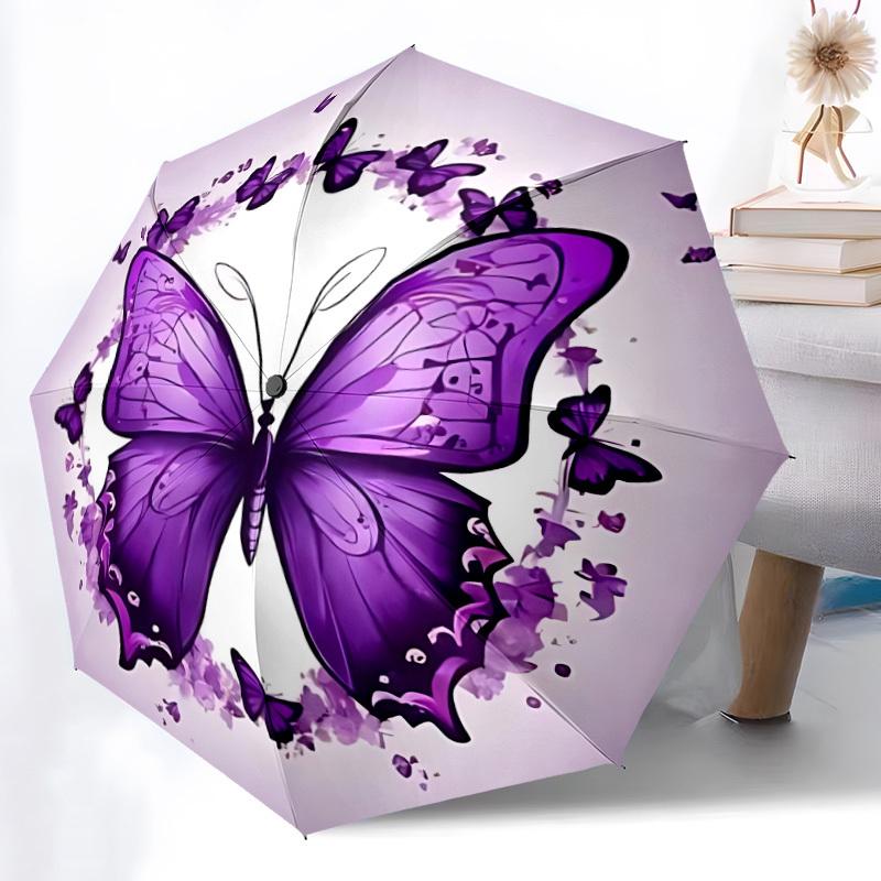 1pc Purple Butterfly Decor Automatic Folding Umbrella Durable Iron Frame,All Seasons Home Travel Outdoor Multifunctional Umbrella yy251115200
1pc Purple Butterfly Decor Automatic Folding Umbrella Durable Iron Frame,All Seasons Home Travel Outdoor Multifunctional Umbrella yy251115200