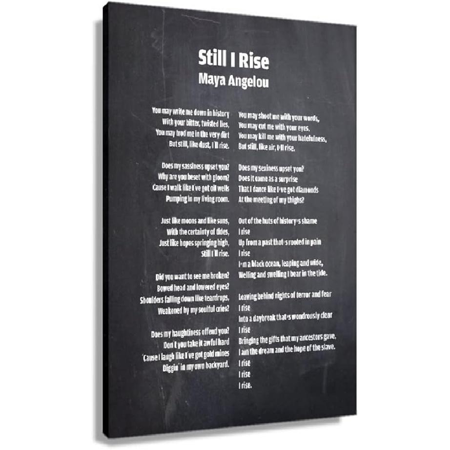 Все равно я восстану Стихотворение Настенное искусство Цитата Майи Энджелоу Постер Цитата Майи Энджелоу Настенное искусство для Спальни Произведение искусства Декоративные картины Жикле Принты на Холсте для 12L x 8W
Все равно я восстану Стихотворение Настенное искусство Цитата Майи Энджелоу Постер Цитата Майи Энджелоу Настенное искусство для Спальни Произведение искусства Декоративные картины Жикле Принты на Холсте для 12L x 8W