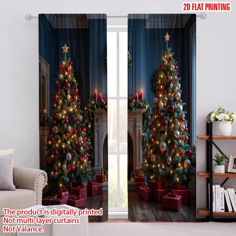 Set Of 2 Flat Printing Merry Christmas Popular Curtain Holiday Versatile Polyester Without Electricity Family W100*H70(CM)-Grommet top&1PCS
Set Of 2 Flat Printing Merry Christmas Popular Curtain Holiday Versatile Polyester Without Electricity Family W100*H70(CM)-Grommet top&1PCS