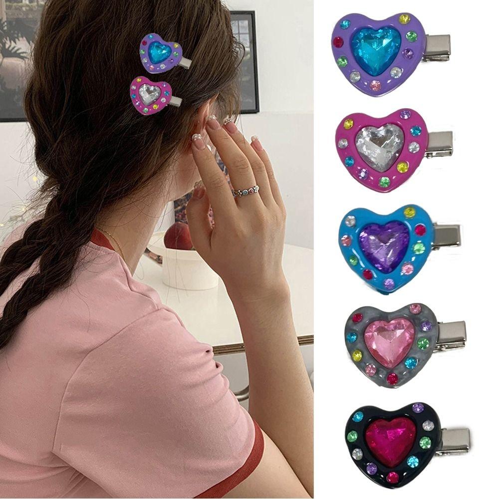 Rhinestone Crystal Hair Clips Jelly Color Y2k Hair Pins Elegant Heart Duckbill Clip Daily
Rhinestone Crystal Hair Clips Jelly Color Y2k Hair Pins Elegant Heart Duckbill Clip Daily