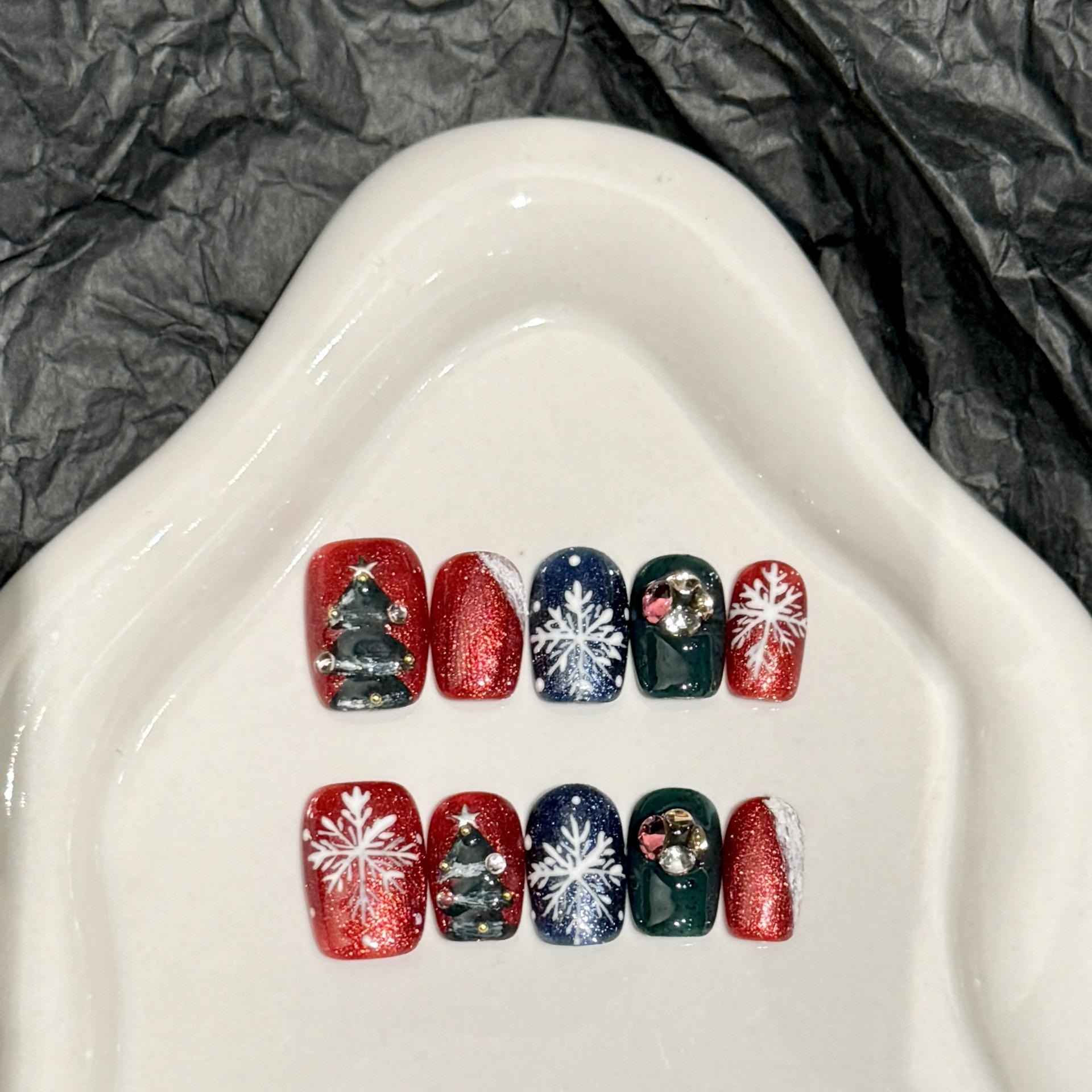 Yihe Christmas Gel Wearable Nails - Handmade Holiday False Nail Set 2492 Super Short Ladder
Yihe Christmas Gel Wearable Nails - Handmade Holiday False Nail Set 2492 Super Short Ladder