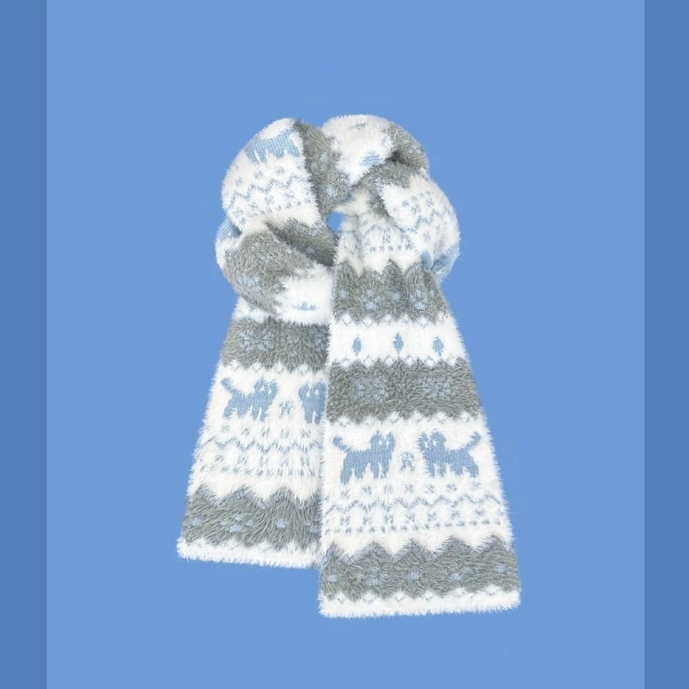 Thicken Women s Scarf Double-Sided Long Shawl Cute Knit Scarf Winter Blue 1
Thicken Women s Scarf Double-Sided Long Shawl Cute Knit Scarf Winter Blue 1