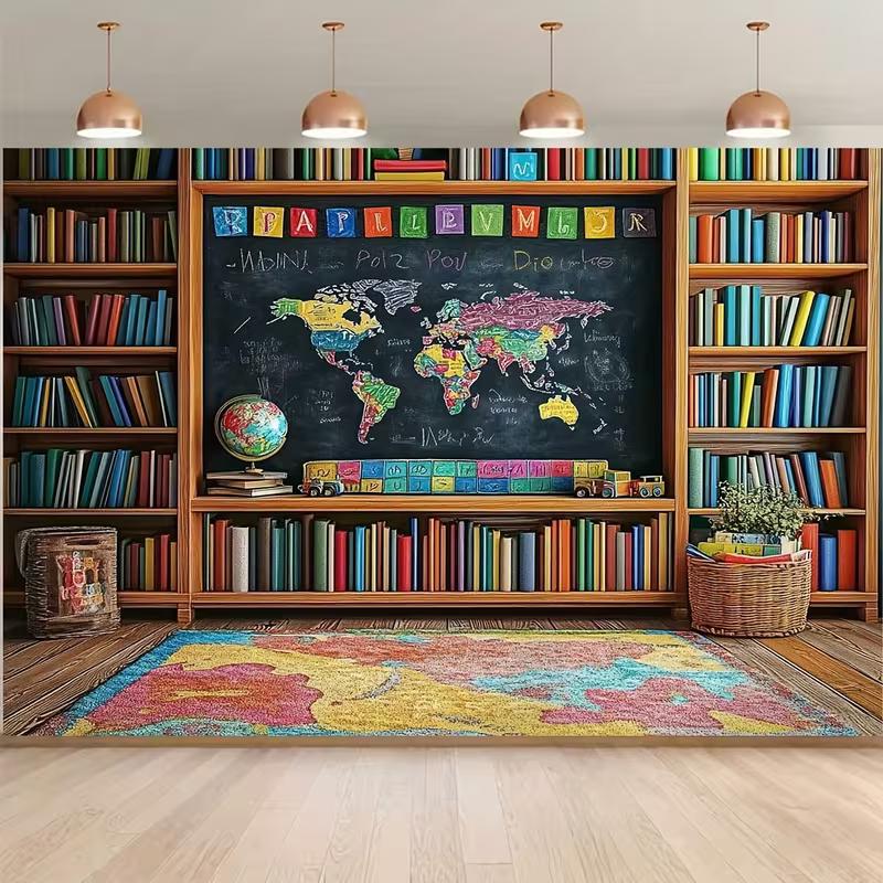 2D Kids Room World Map Bookshelf Backdrop Home Party Photography Banner 47.2x31.5inch/120*80cm
2D Kids Room World Map Bookshelf Backdrop Home Party Photography Banner 47.2x31.5inch/120*80cm