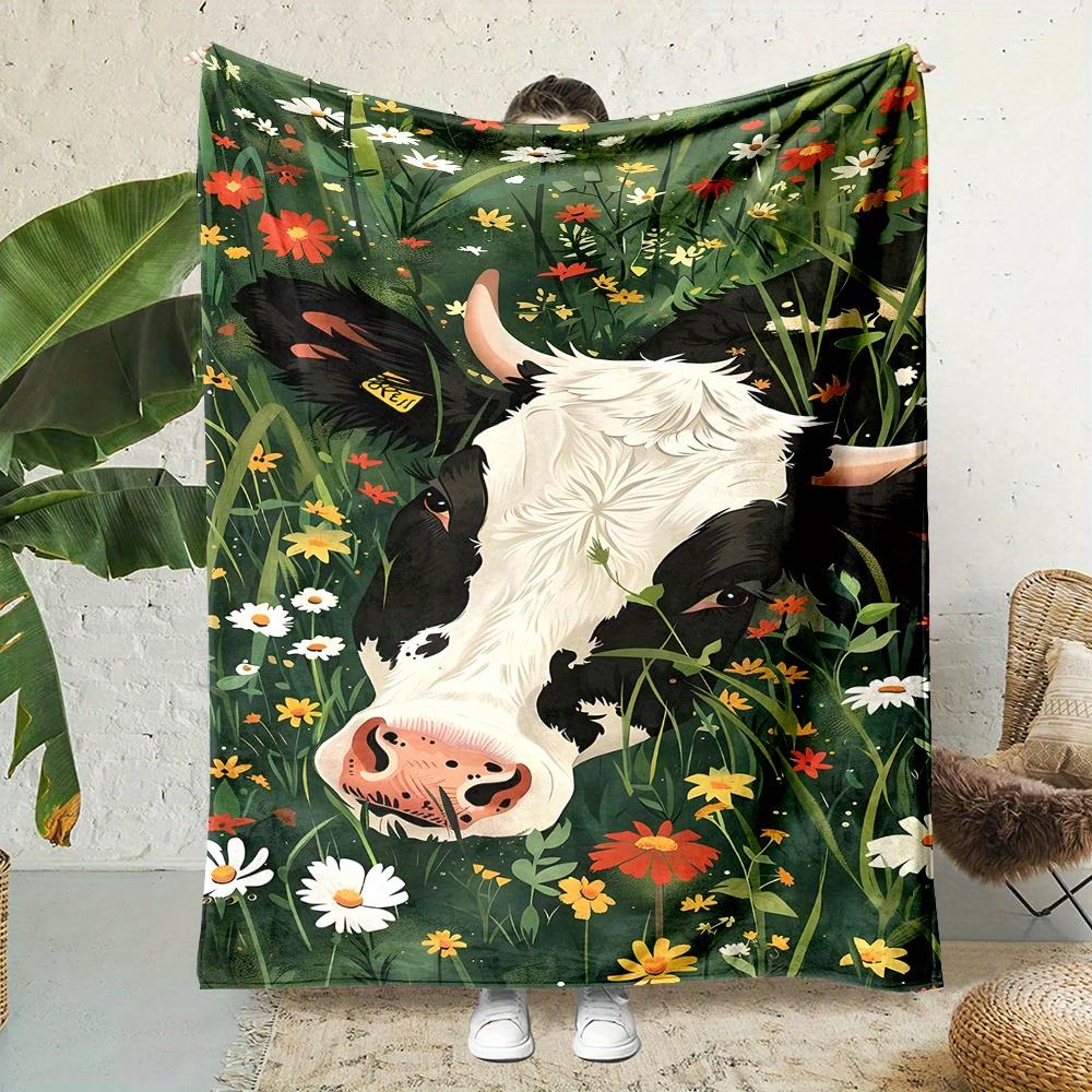 Cow Print Flannel Throw Blanket Heavyweight Reversible All-Season Soft & Durable Polyester, Non-Shedding Black & White 130x150cm
Cow Print Flannel Throw Blanket Heavyweight Reversible All-Season Soft & Durable Polyester, Non-Shedding Black & White 130x150cm