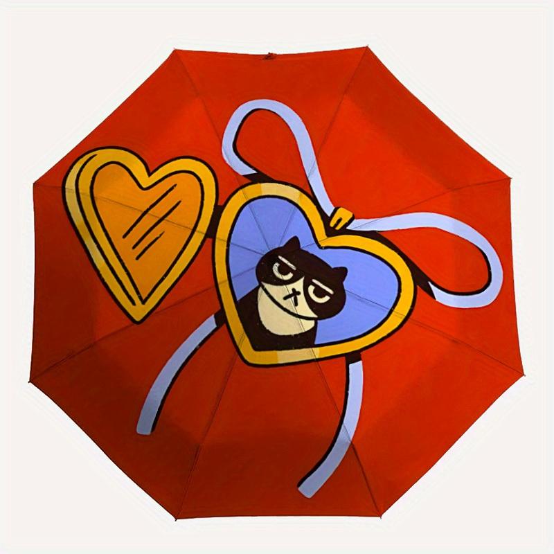 1pc Heart Cat Automatic Open/Close Umbrella, Portable Folding Umbrella for Travel, Themed Events, It is suitable as a gift for various festivals, Outd
1pc Heart Cat Automatic Open/Close Umbrella, Portable Folding Umbrella for Travel, Themed Events, It is suitable as a gift for various festivals, Outd