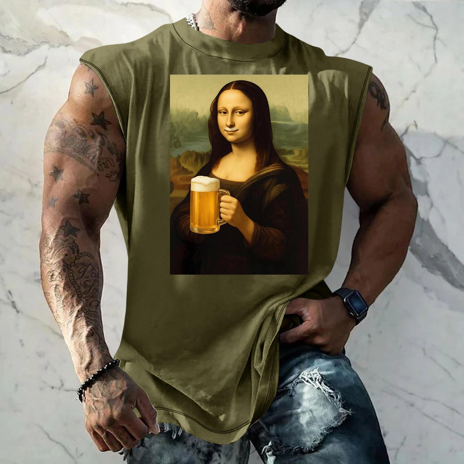 Men Sleeveless Tank Top Loose Fit Casual Streetwear Vest with Unique Texture Print for Sports Vacation Daily Wear L армия зеленый
Men Sleeveless Tank Top Loose Fit Casual Streetwear Vest with Unique Texture Print for Sports Vacation Daily Wear L армия зеленый