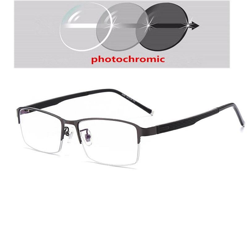 Semi-Rimless Square Prescription Eyeglasses Photohromic Eyewear Metal Chameleon Myopia Spectacles Frame Style Diopter 0 -0.5 -0.75 To -6 W41976WW-Myopia -0.75
Semi-Rimless Square Prescription Eyeglasses Photohromic Eyewear Metal Chameleon Myopia Spectacles Frame Style Diopter 0 -0.5 -0.75 To -6 W41976WW-Myopia -0.75
