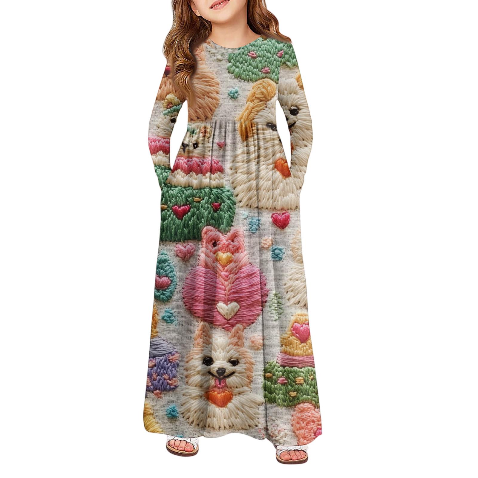 Girls Maxi Dress - Long Sleeve Pocket Dress Valentine s Day 160 жовтий
Girls Maxi Dress - Long Sleeve Pocket Dress Valentine s Day 160 жовтий
