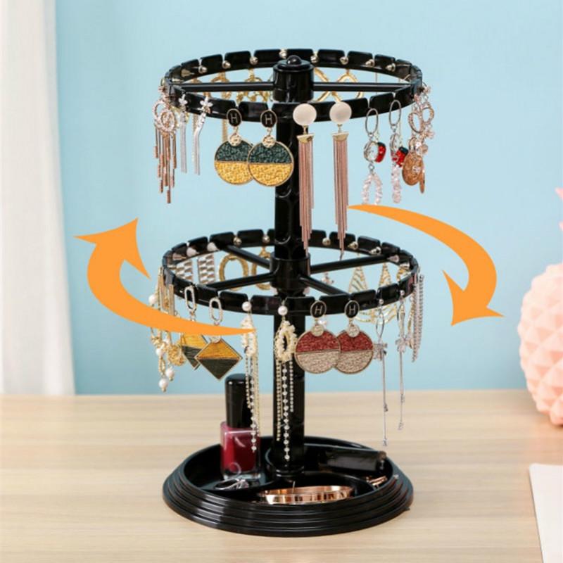Rotating Plastic Earring Storage Rack Bracelet Hanging Necklace Earring Display Rack Small Jewelry Rack Hair Ring Jewelry Tray 3
Rotating Plastic Earring Storage Rack Bracelet Hanging Necklace Earring Display Rack Small Jewelry Rack Hair Ring Jewelry Tray 3