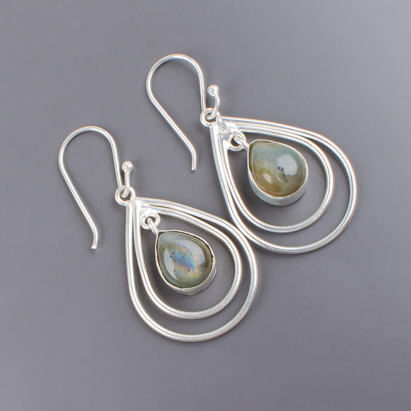 Labradorite Gemstone 925 Sterling Silver Handmade Jewelry Earrings 2.00 For Her EE-34-21
Labradorite Gemstone 925 Sterling Silver Handmade Jewelry Earrings 2.00 For Her EE-34-21