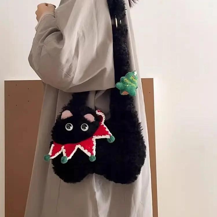 Lovely Christmas Cat Women Bag Furry Autumn Winter Fashion Shoulder Bag Purses and Handbags Girls Bags чёрный
Lovely Christmas Cat Women Bag Furry Autumn Winter Fashion Shoulder Bag Purses and Handbags Girls Bags чёрный