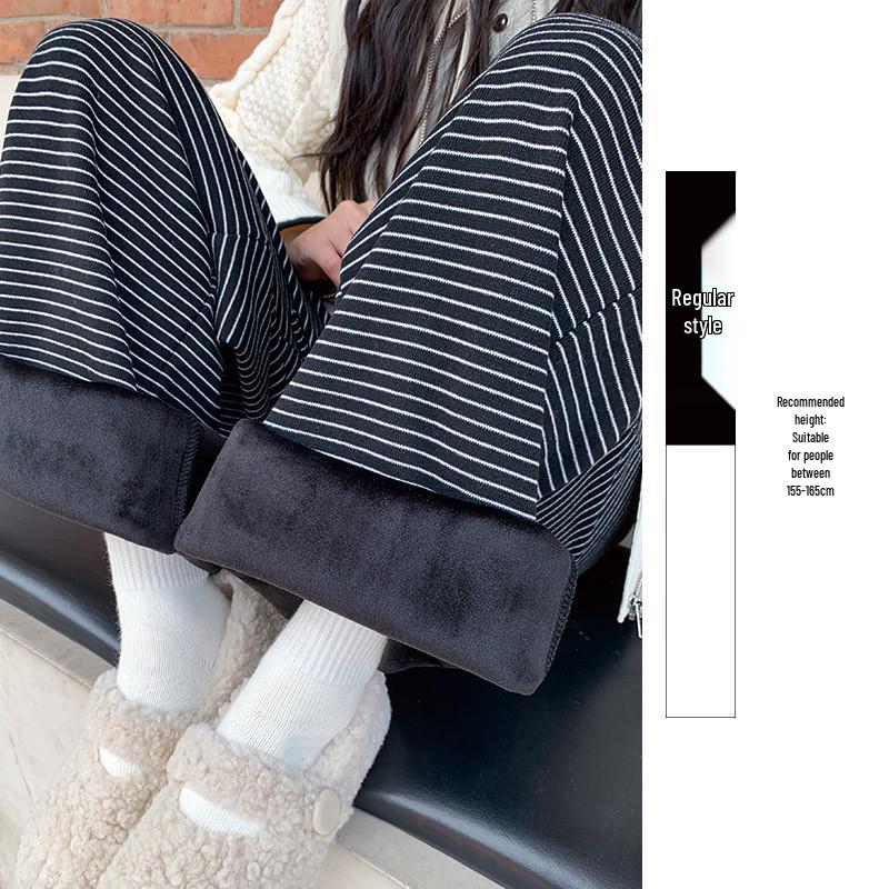 Women s Fluffy Striped Wide-Leg Lazy Style Sweatpants - Petite Autumn Winter Warm Draping Slim Fit M (95-110 lbs)
Women s Fluffy Striped Wide-Leg Lazy Style Sweatpants - Petite Autumn Winter Warm Draping Slim Fit M (95-110 lbs)