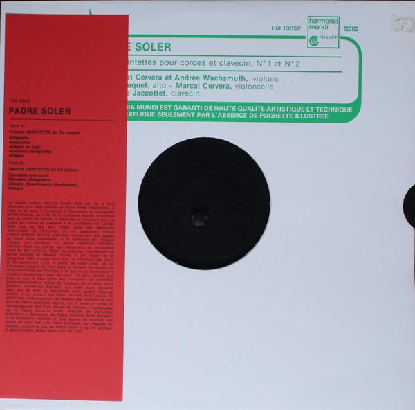 LP Record PADRE ANTONIO SOLER Two Quintets for Strings and Harpsi HM10052 Harmonia Mundi Germany Classical Used
LP Record PADRE ANTONIO SOLER Two Quintets for Strings and Harpsi HM10052 Harmonia Mundi Germany Classical Used