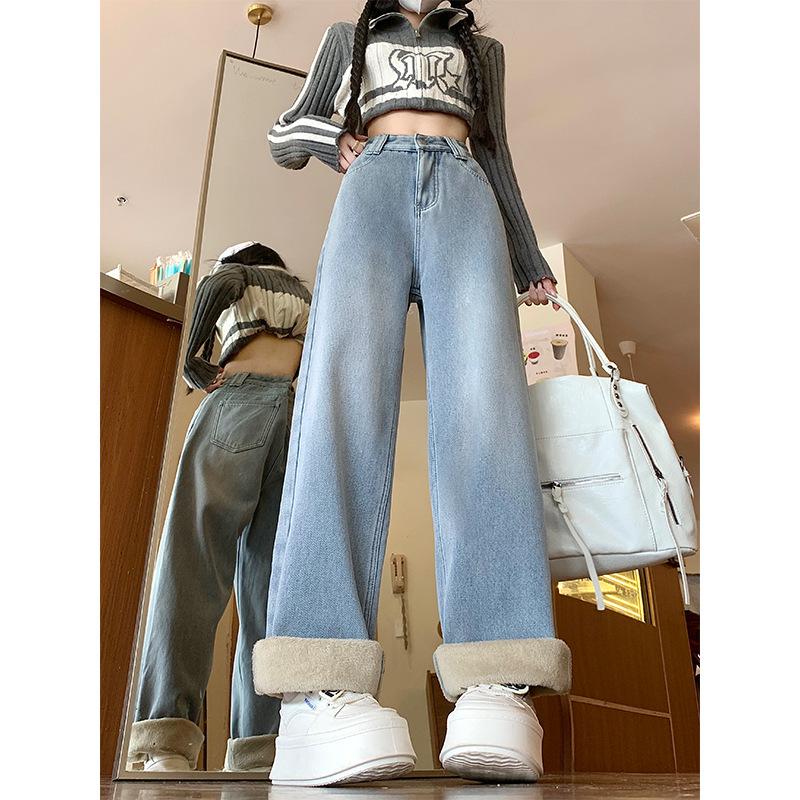 Winter 2024 Plus Size Fleece-Lined Straight Leg Jeans for Women - High Waist, Loose Fit, Slimming, Floor-Length. 3XL
Winter 2024 Plus Size Fleece-Lined Straight Leg Jeans for Women - High Waist, Loose Fit, Slimming, Floor-Length. 3XL