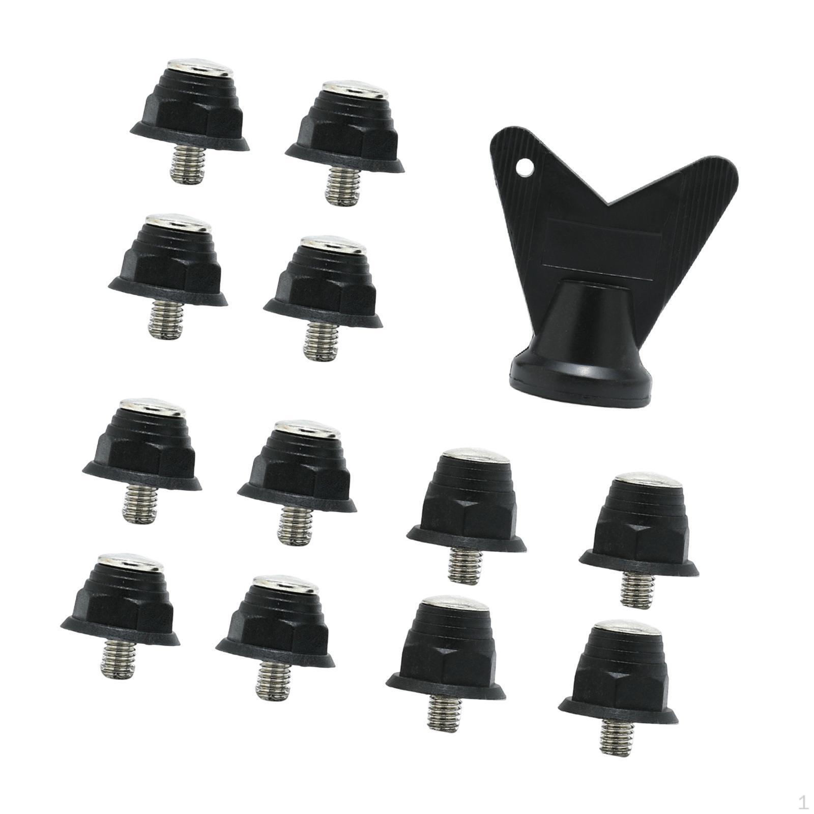 12 Nylon Football Boot Spikes, Portable with Wrench, Comfortable, M5, Stable, Replacement 10mm 13mm
12 Nylon Football Boot Spikes, Portable with Wrench, Comfortable, M5, Stable, Replacement 10mm 13mm