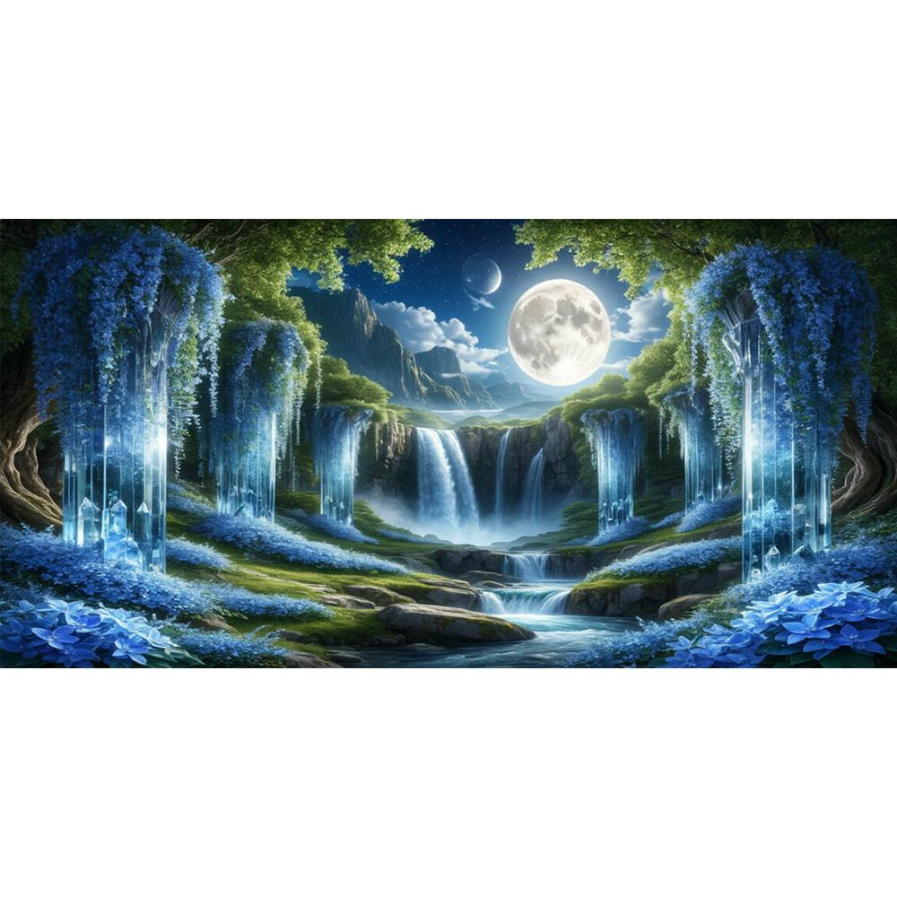 Beautiful Waterfall River and the Moon DIY Diamond Painting Cross Stitch Full Drills Diamond Mosaic New Collection Home Decor round 30x60cm білий
Beautiful Waterfall River and the Moon DIY Diamond Painting Cross Stitch Full Drills Diamond Mosaic New Collection Home Decor round 30x60cm білий
