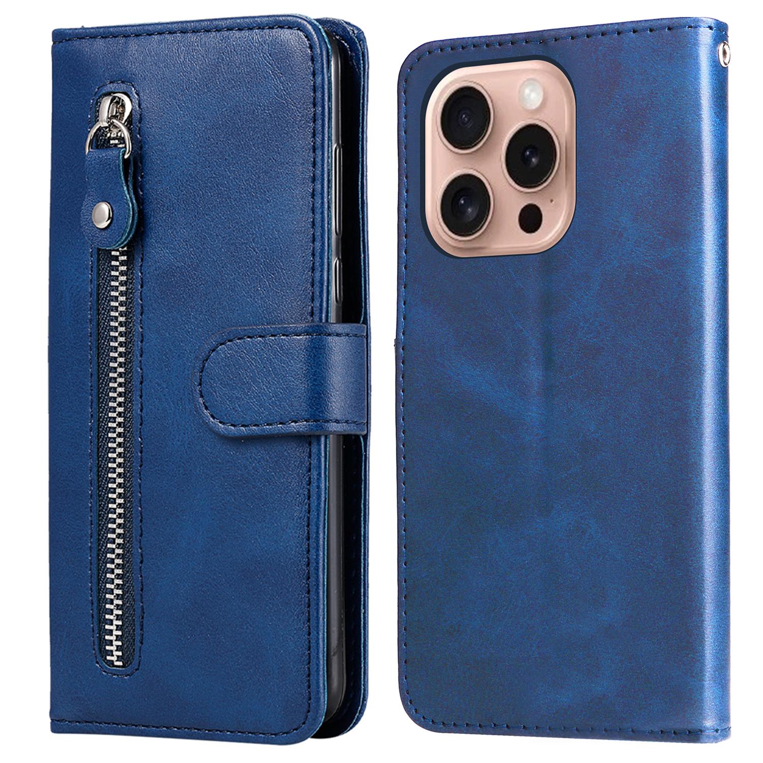 For iPhone 16 Pro Case Zipper Pocket Wallet Shockproof PU Leather Phone Cover Blue
For iPhone 16 Pro Case Zipper Pocket Wallet Shockproof PU Leather Phone Cover Blue