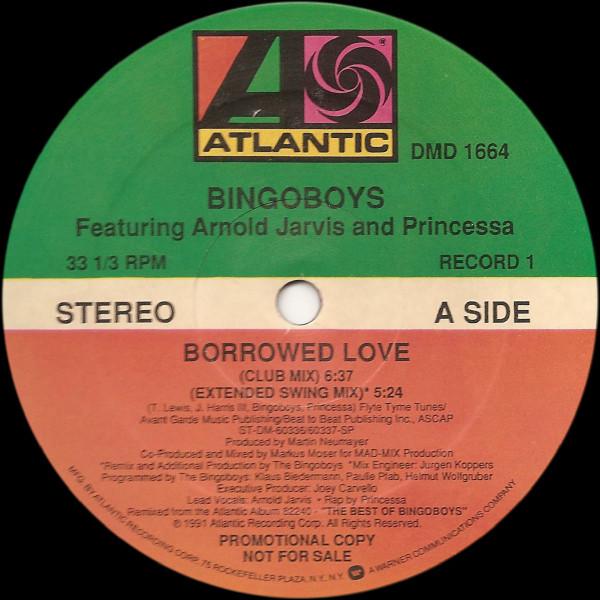 12inch Record BINGOBOYS, ARNOLD JARVIS & PRINCESS - Borrowed Love DMD1664 Atlantic 1991 US Soul/Funk Used
12inch Record BINGOBOYS, ARNOLD JARVIS & PRINCESS - Borrowed Love DMD1664 Atlantic 1991 US Soul/Funk Used