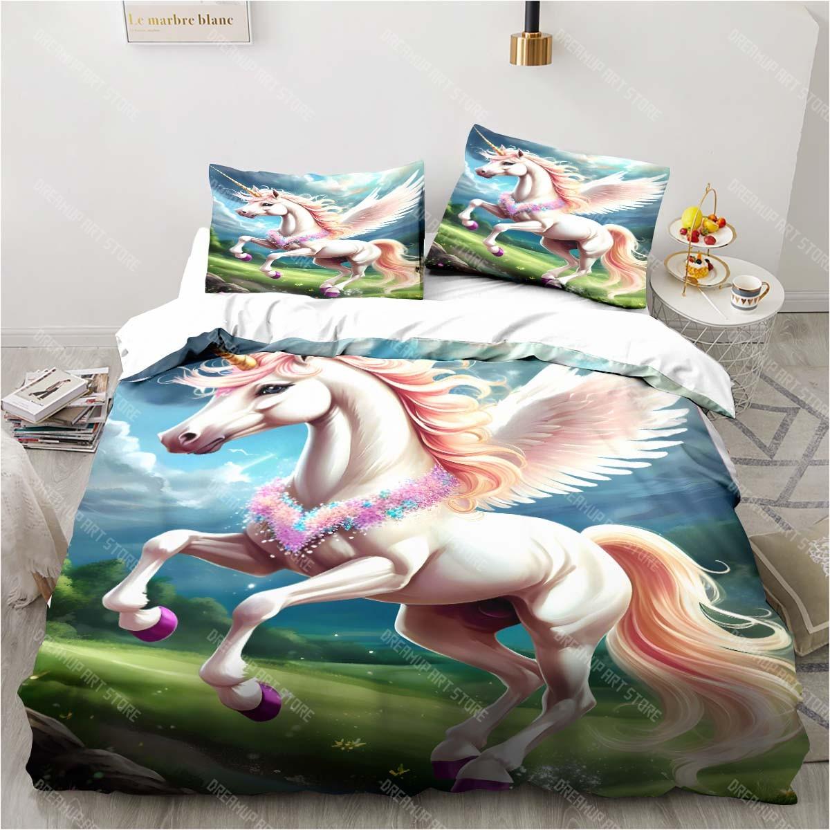 Cartoon Unicorn Pattern Bedding Set Duvet Cover Pillowcase Kids Room Luxury Home Decor Soft Comfortable EU Single 90x200cm
Cartoon Unicorn Pattern Bedding Set Duvet Cover Pillowcase Kids Room Luxury Home Decor Soft Comfortable EU Single 90x200cm