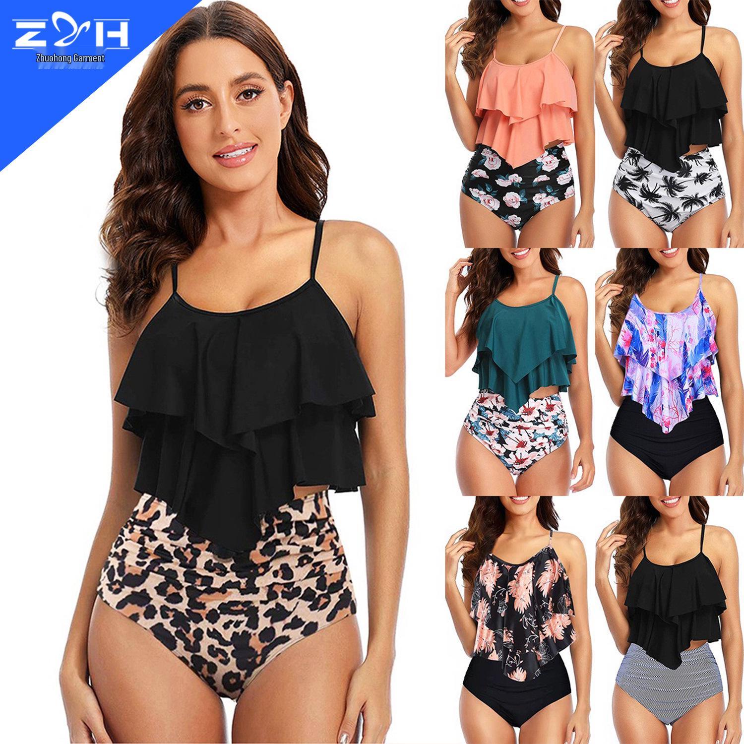 European and American High-Waisted Two-Piece Swimsuit with Lotus Leaf Edge - Conservative Split Bikini for Women XL
European and American High-Waisted Two-Piece Swimsuit with Lotus Leaf Edge - Conservative Split Bikini for Women XL