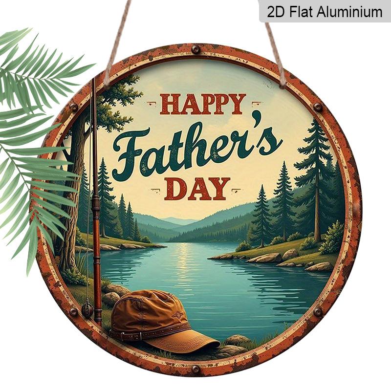 2D Flat, 1pc Vintage Happy Father s Day Metal Aluminum Sign - Rustic Fishing Lake & Pine Forest Wall Decor with Happy Fisherman, Durable Aluminum 7.87×7.87inch
2D Flat, 1pc Vintage Happy Father s Day Metal Aluminum Sign - Rustic Fishing Lake & Pine Forest Wall Decor with Happy Fisherman, Durable Aluminum 7.87×7.87inch