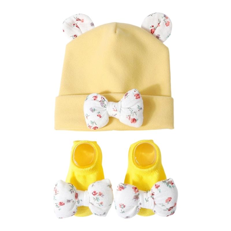 Lovely Infant Bonnet Set Of 2 Breathable Poly Cotton Fabric Knot Woven Hat & Socks Great for Pictures & Everyday Wear жёлтый
Lovely Infant Bonnet Set Of 2 Breathable Poly Cotton Fabric Knot Woven Hat & Socks Great for Pictures & Everyday Wear жёлтый