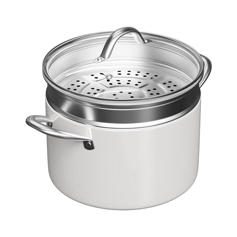 ZISIZ Enameled Iron Soup & Stew Pot with Steamer
ZISIZ Enameled Iron Soup & Stew Pot with Steamer