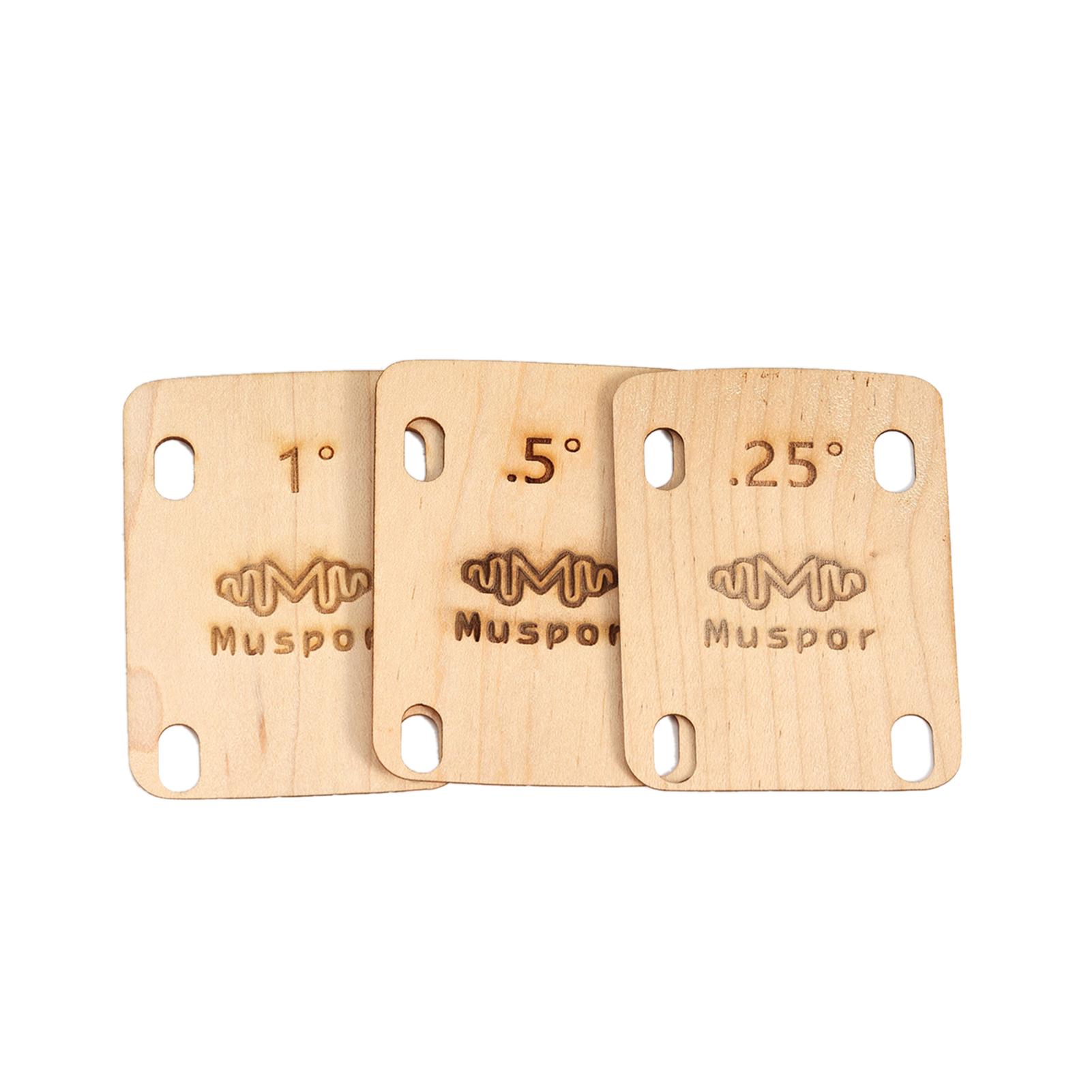 Electric Guitar Necks Muspor MX0360D Guitar Neck Shims 0.25 0.5 1 Degree Wooden Shims Set for Bolt-on Neck Bolts
Electric Guitar Necks Muspor MX0360D Guitar Neck Shims 0.25 0.5 1 Degree Wooden Shims Set for Bolt-on Neck Bolts