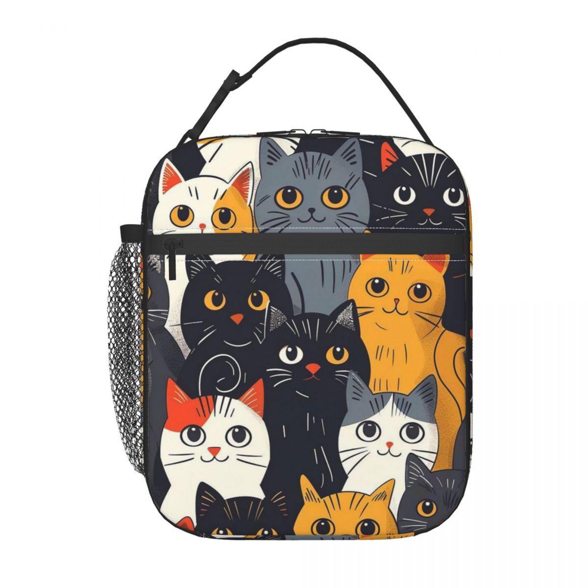 Cartoon Cute Black Cat Pattern Insulated Lunch Bag for Women Kids Portable Food Boxes Thermal Lunch Box Tote One Size
Cartoon Cute Black Cat Pattern Insulated Lunch Bag for Women Kids Portable Food Boxes Thermal Lunch Box Tote One Size