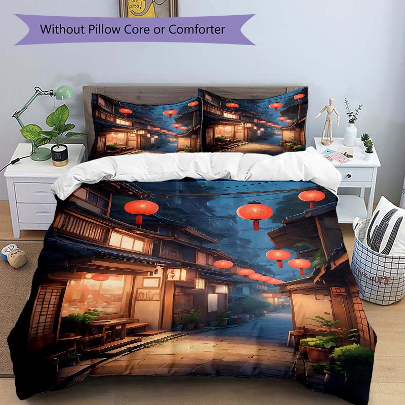 3pcs Traditional Japanese alley Quilt Set - Soft and Comfortable Bedroom, Guest Room and Dorm Decor Bedding Set 1 Quilt Cover + 2 Pillowcase 135x200cm
3pcs Traditional Japanese alley Quilt Set - Soft and Comfortable Bedroom, Guest Room and Dorm Decor Bedding Set 1 Quilt Cover + 2 Pillowcase 135x200cm