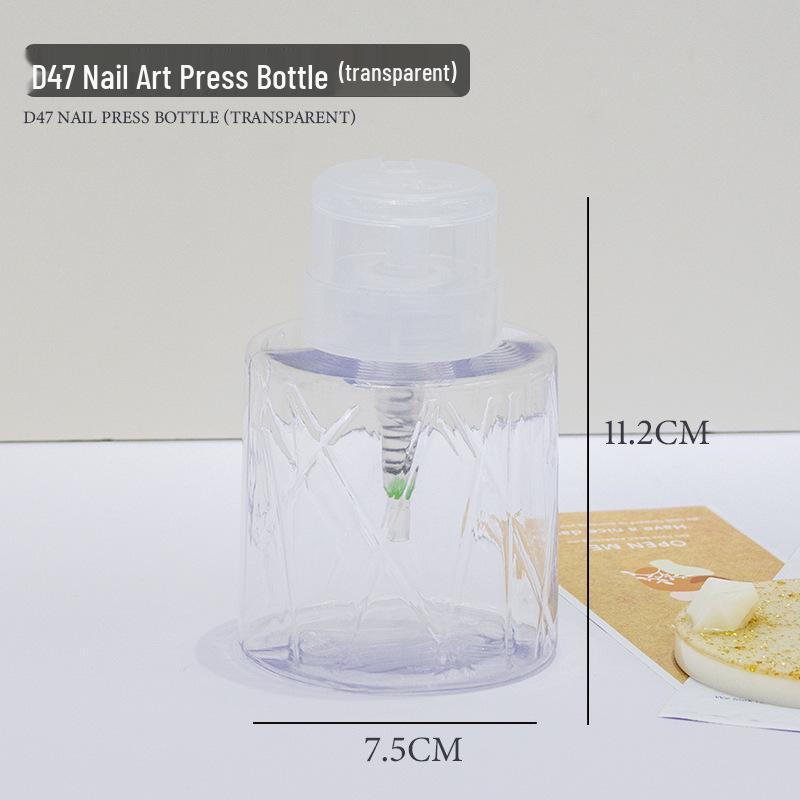 Chubby Large Capacity Nail Art Press Bottle with High Transparency and Lock for Alcohol Dispensing
Chubby Large Capacity Nail Art Press Bottle with High Transparency and Lock for Alcohol Dispensing