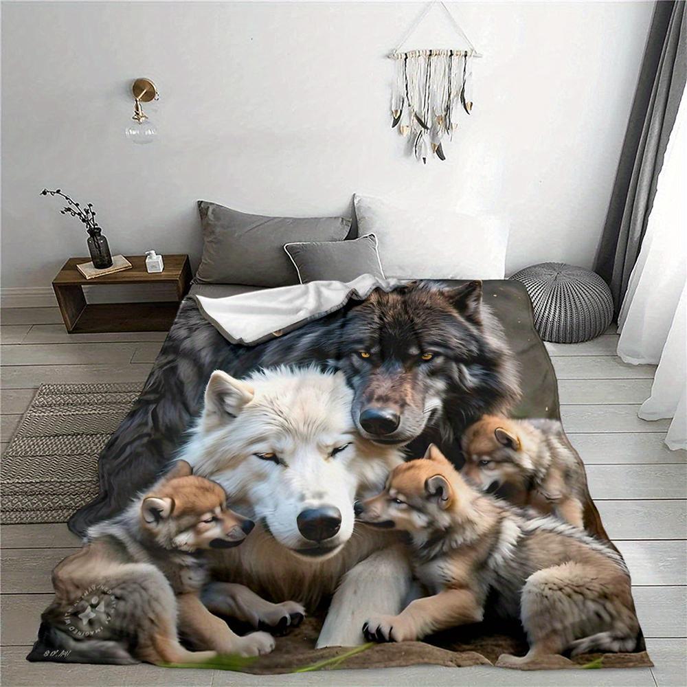 Wolf Family Printed Blanket , Warm and comfortable throw blanket sofa bed sofa camping trip, the best gift. 75x90cm
Wolf Family Printed Blanket , Warm and comfortable throw blanket sofa bed sofa camping trip, the best gift. 75x90cm