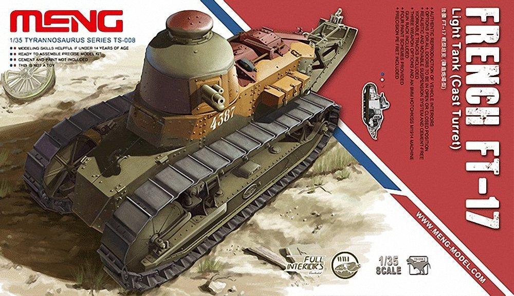 Meng Model French Light Tank Renault Cast Turret Plastic Model Kit 1/35 FT-17
Meng Model French Light Tank Renault Cast Turret Plastic Model Kit 1/35 FT-17