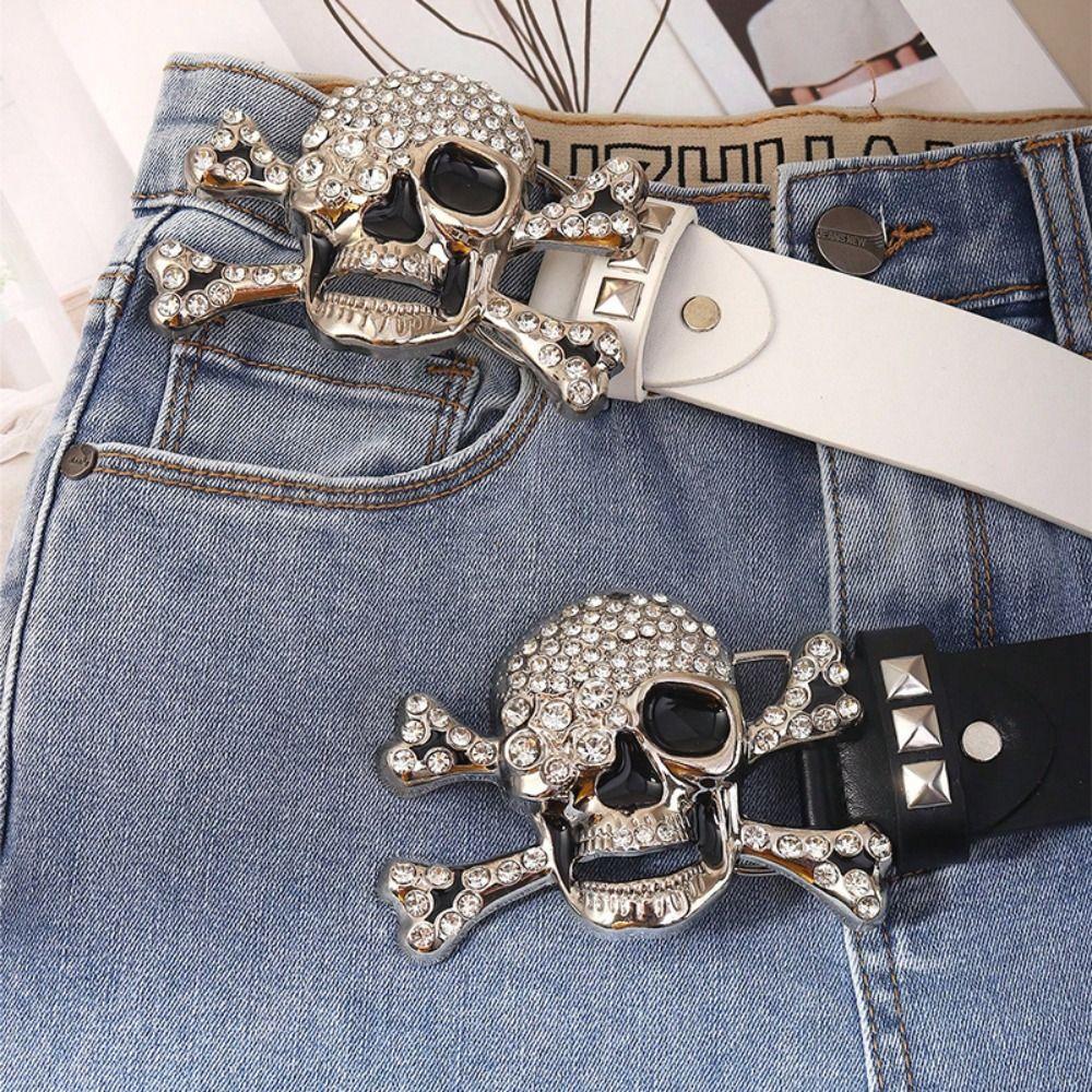 Jeans Decor Rivet Belt Skeleton Pu Waistbands Simple Rhinestone Skull Belt Daily Style 2
Jeans Decor Rivet Belt Skeleton Pu Waistbands Simple Rhinestone Skull Belt Daily Style 2