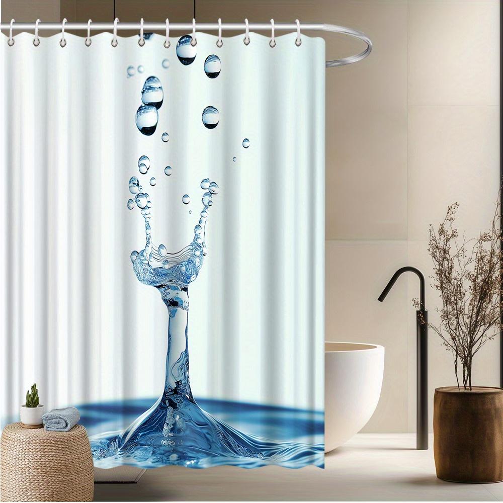 Water Drop Splash Shower Curtain, Blue & White Design, Fade-Resistant Polyester, Machine Washable, Splash Effect Bath Decor W90xH180cm
Water Drop Splash Shower Curtain, Blue & White Design, Fade-Resistant Polyester, Machine Washable, Splash Effect Bath Decor W90xH180cm