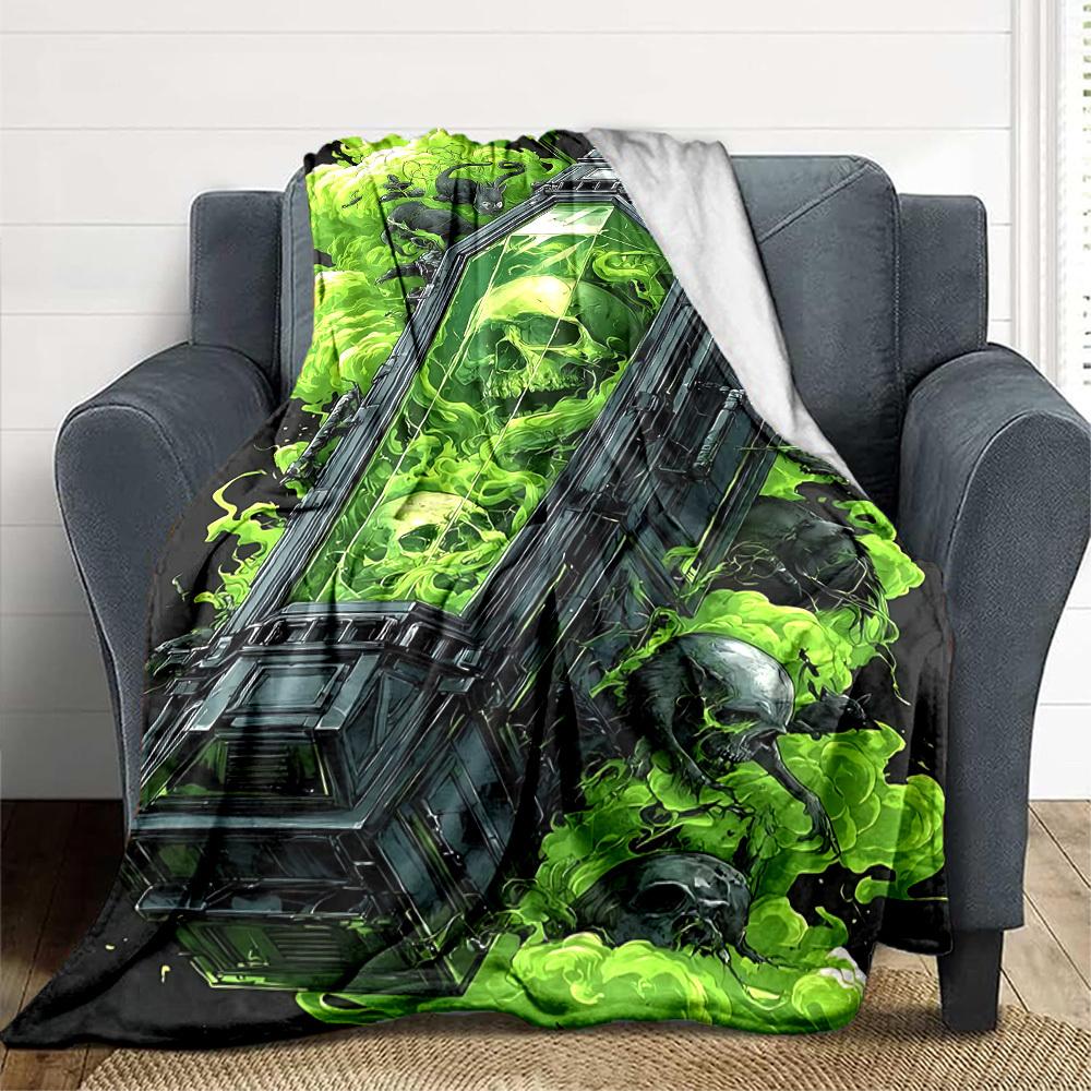 1pc Skull, Green Smoke Blanket Lightweight Flannel Blanket Throw Blanket For Sofa, Bed, Travel, Camping, Livingroom, Office yy251015136 75x90cm
1pc Skull, Green Smoke Blanket Lightweight Flannel Blanket Throw Blanket For Sofa, Bed, Travel, Camping, Livingroom, Office yy251015136 75x90cm